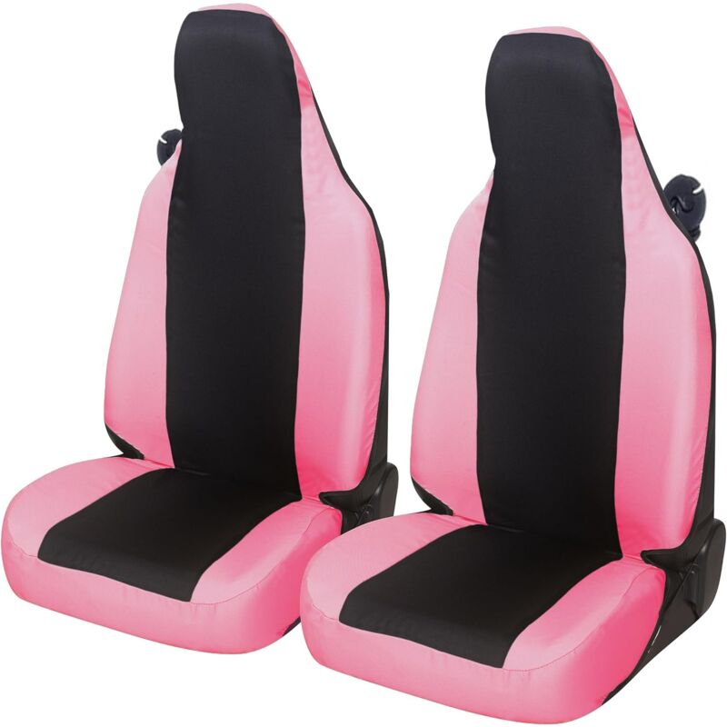 foto del prodotto lupex shop coprisedili auto universali, compatibili per, per smart, coppia anteriore, no logo, in policotone, colore, nero rosa