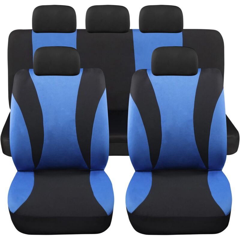 foto del prodotto lupex shop coprisedili auto universali modello ls06, set anteriori e posteriori, no suv, colore blu