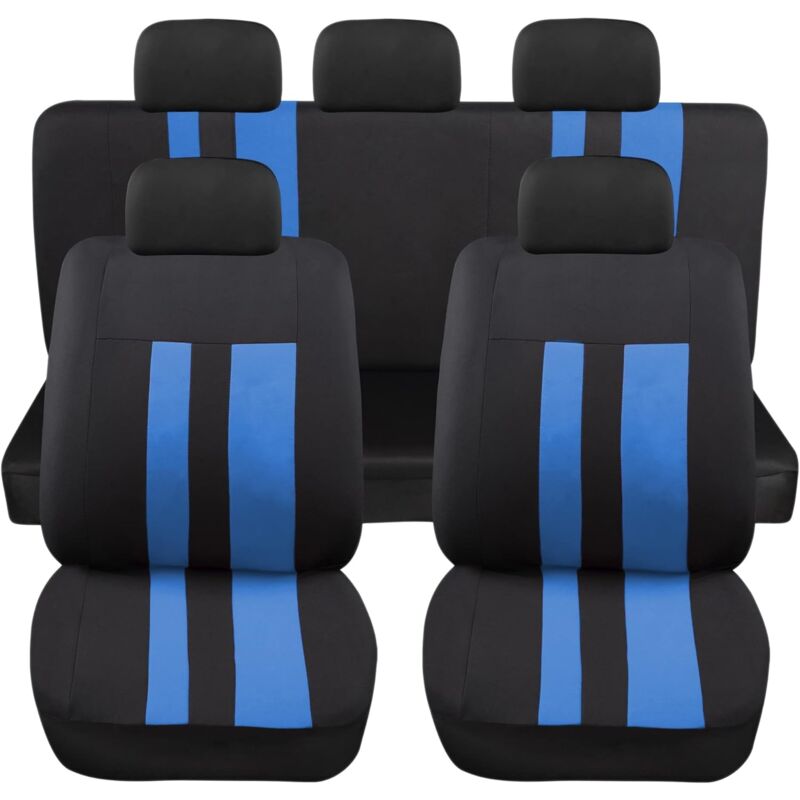 foto del prodotto lupex shop coprisedili auto universali modello ls07, set anteriori e posteriori, no suv, colore blu