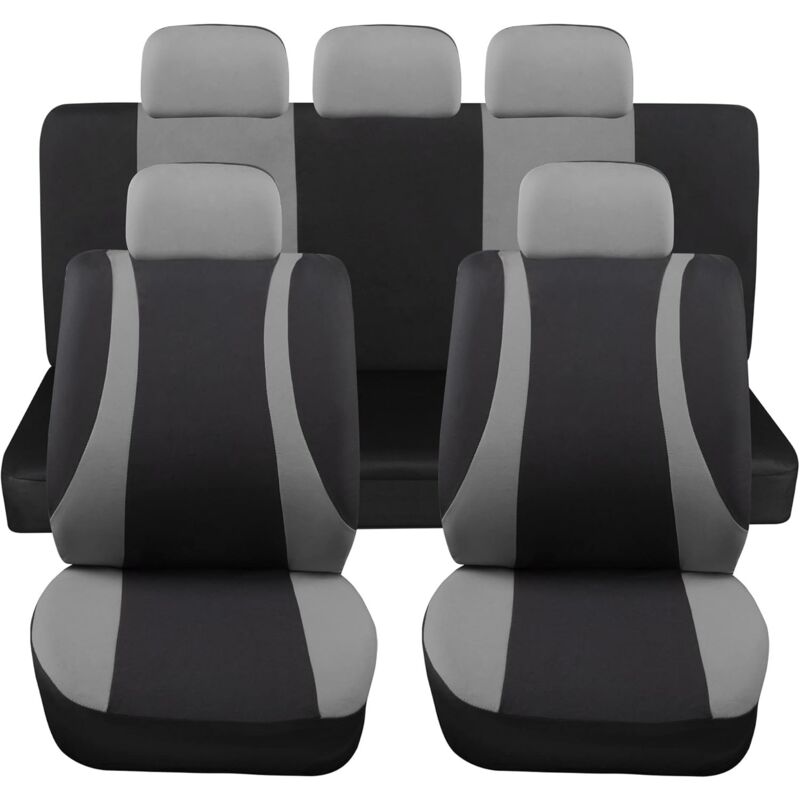 foto del prodotto lupex shop coprisedili auto universali modello ls10, set anteriori e posteriori, no suv, colore grigio