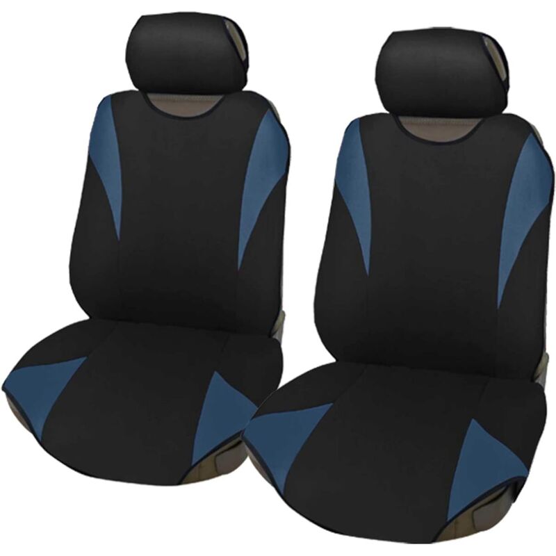 foto del prodotto lupex shop coprisedili coppia anteriore per auto, universali adattabili, tessuto poliestere, no suv mod. r2 colore blu
