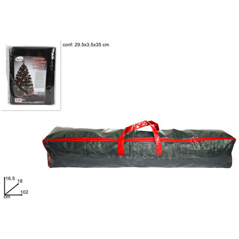 foto del prodotto lupex shop custodia a sacco in plastica porta decorazioni di natale, albero di natale e varie oggettistiche, dimensioni 102x18x16.5cm cod. 4321