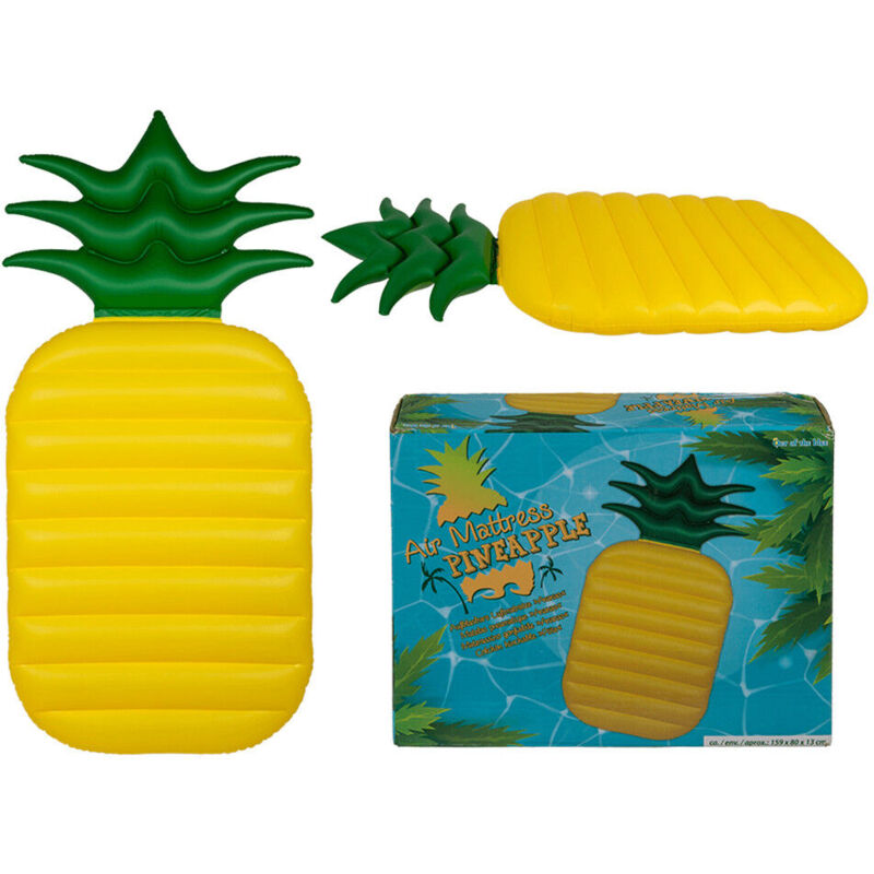 foto del prodotto lupex shop materassino gonfiabile per mare, piscina, spiaggia, inflatable air mattress, ananas dimensioni 159x80 cm, peso max 80kg