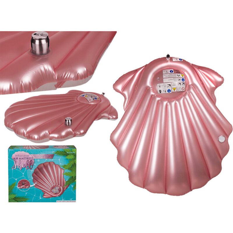 foto del prodotto lupex shop materassino gonfiabile per mare, piscina, spiaggia, inflatable air mattress, conchiglia dimensioni 154x137 cm, peso max 80kg