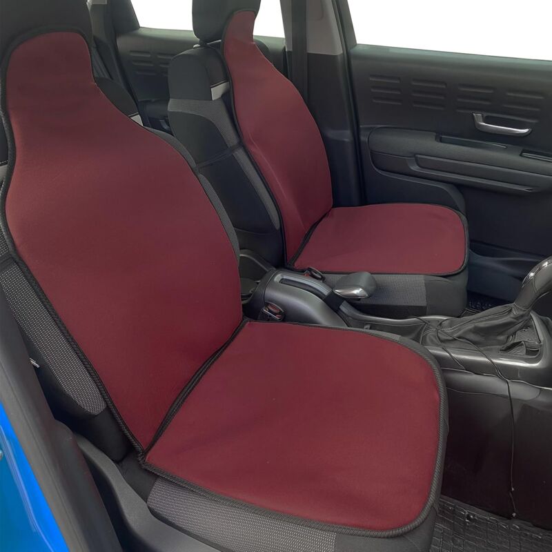 foto del prodotto lupex shop schienali auto universali, realizzati in tessuto 100 poliestere, per tutti i veicoli, colore bordeaux