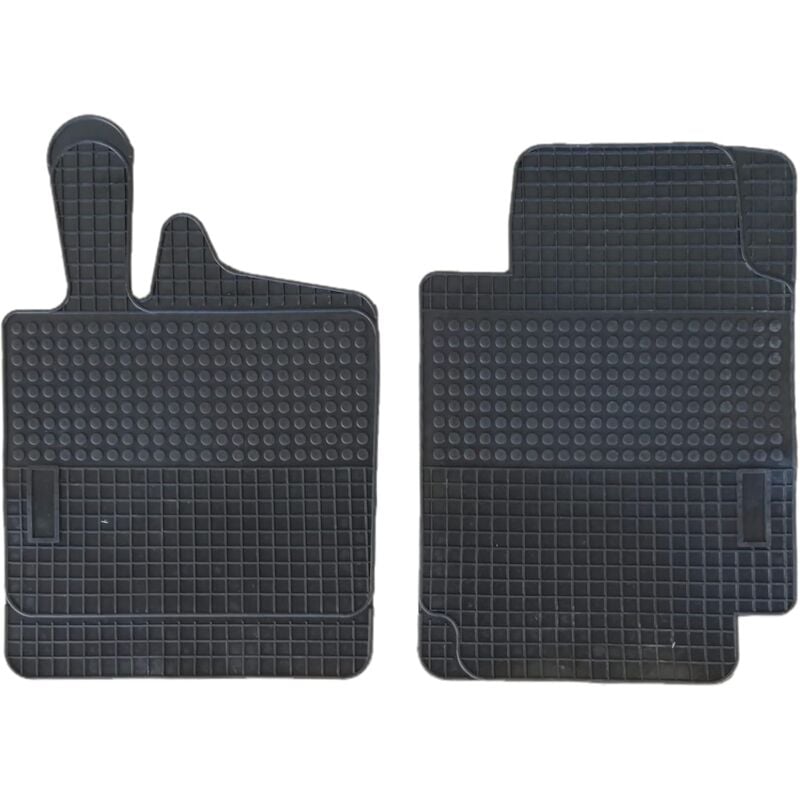 foto del prodotto lupex shop - set da 2 tappetini in gomma sagomati per auto compatibili smart seconda serie w451 e terza serie w453 compatibile smart 2a - 3a serie