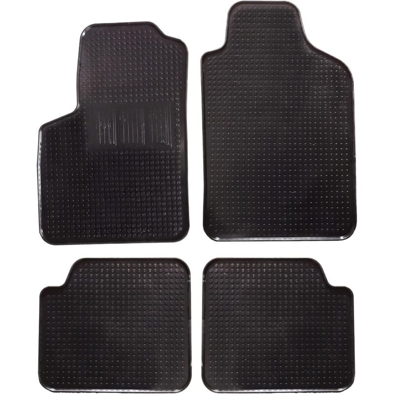 foto del prodotto lupex shop - set da 4 tappetini in gomma per auto compatibili per 500, adatto a tutte le stagioni, nero, sagomati anteriori e posteriori, mod. 2