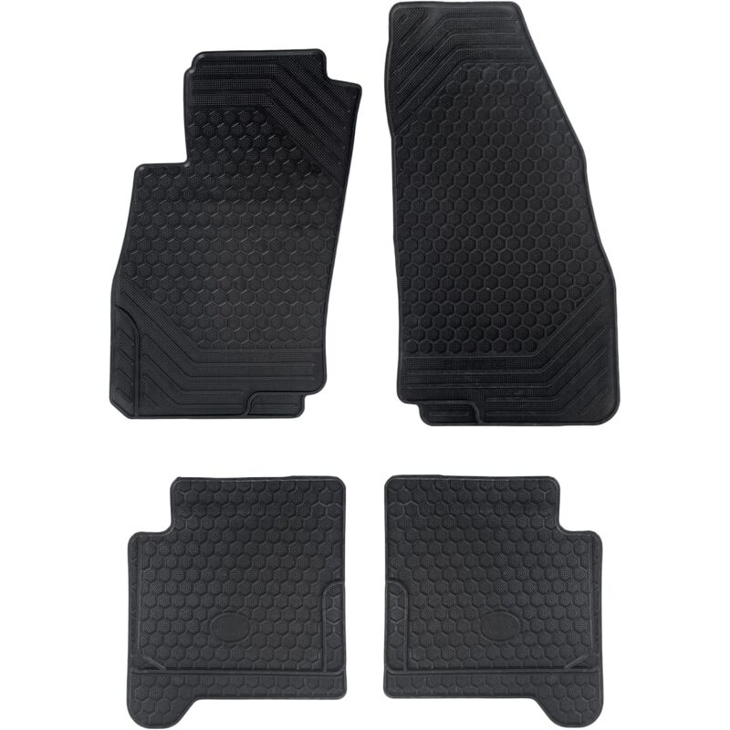 foto del prodotto lupex shop set da 4 tappetini in gomma per auto compatibili per grande punto e evo, adatto a tutte le stagioni, nero, sagomati anteriori e