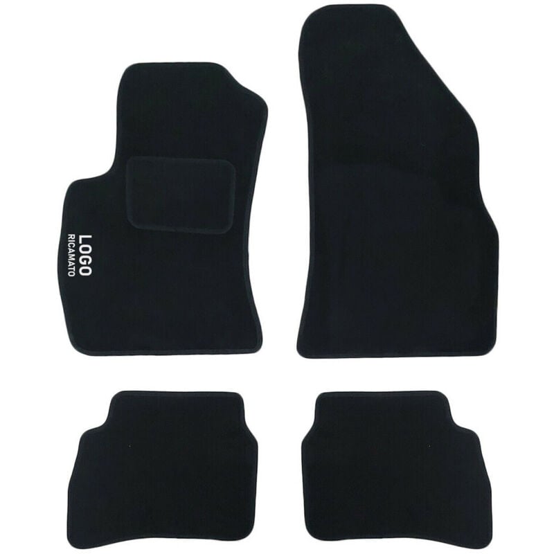 foto del prodotto lupex shop - tappetini auto compatibili per doblo s.1, in moquette nera, anteriori e posteriori