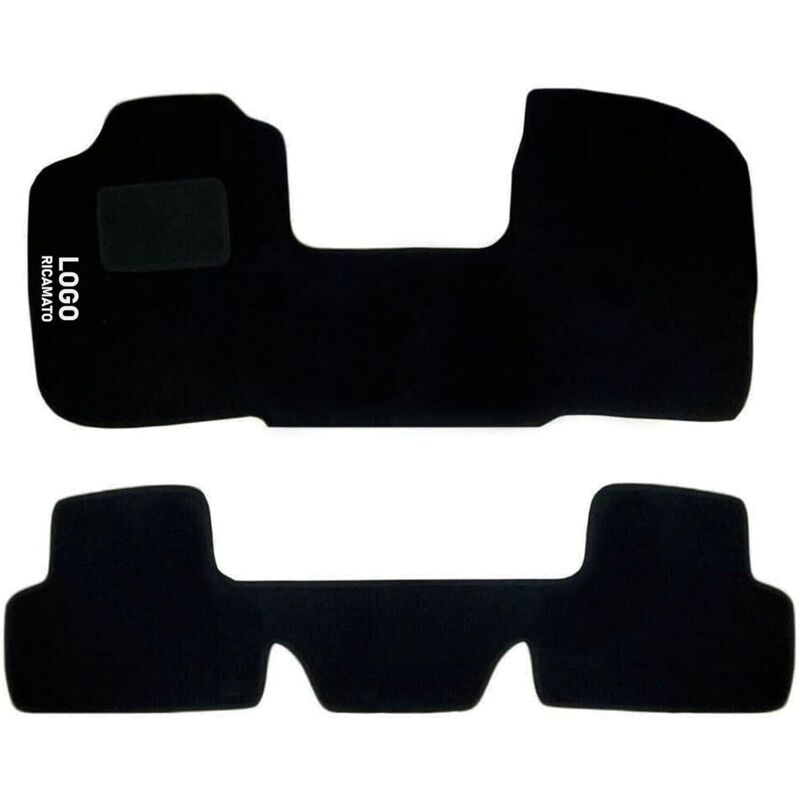 foto del prodotto lupex shop tappetini auto compatibili per multipla, in moquette nera, anteriori e posteriori