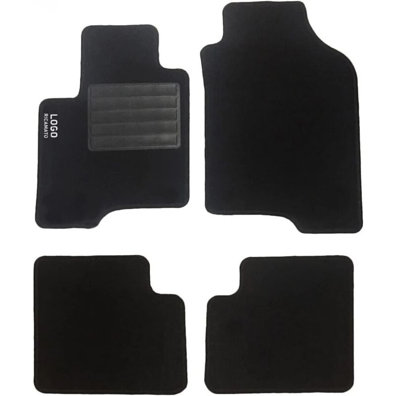 foto del prodotto lupex shop tappetini auto compatibili per panda del 2003, in moquette nera, anteriori e posteriori