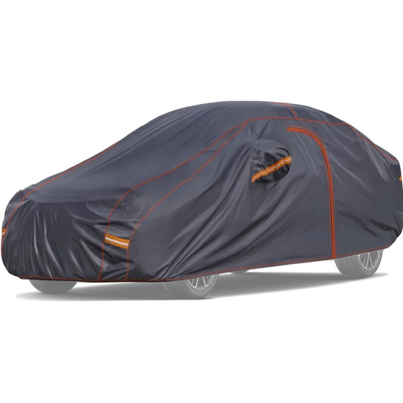 foto del prodotto lupex shop telo copriauto felpato 250g impermeabile 6 rifrangenti con zip tg. l 480x180x117cm