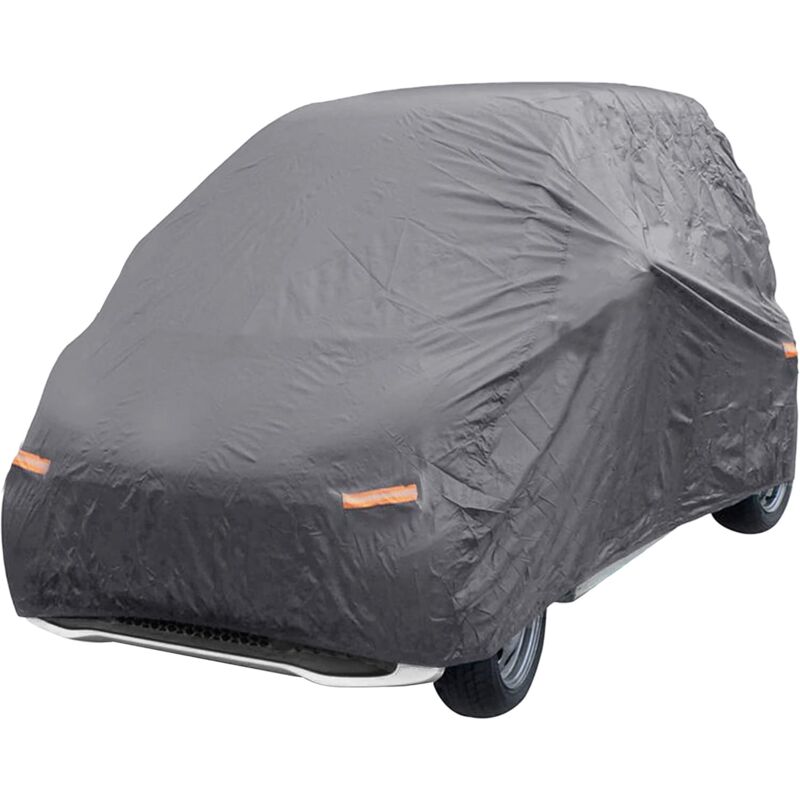 foto del prodotto lupex shop telo copriauto sagomato impermeabile, compatibile per smart 450 e 451, in tessuto peva 100g e felpato dentro, colore grigio