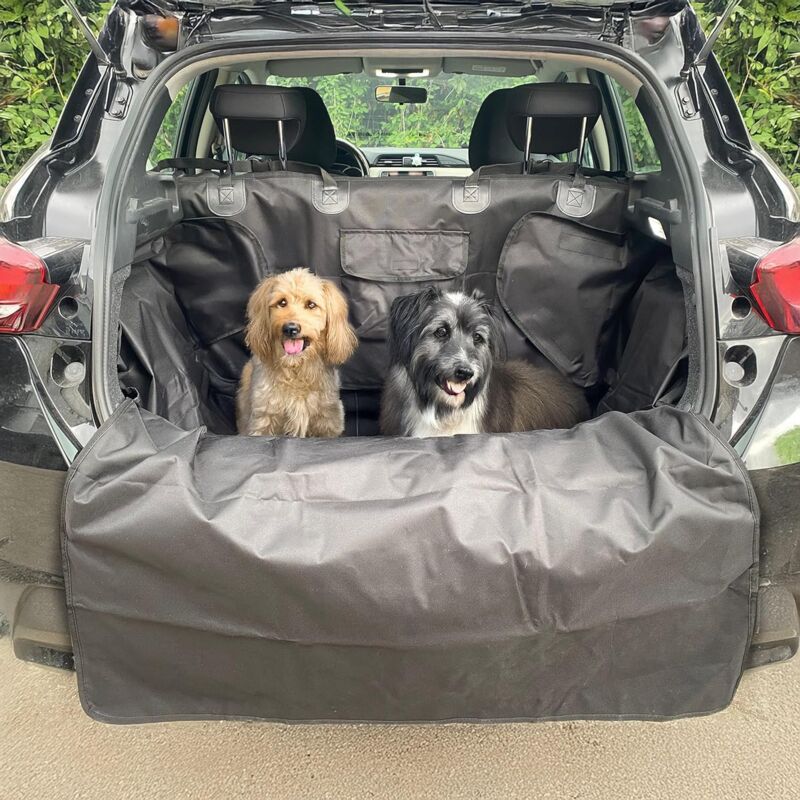 foto del prodotto lupex shop telo coprisedile auto per animali domestici per bagagliaio universale, oxford 600d, impermeabile, antigraffio e anti pelo cane,