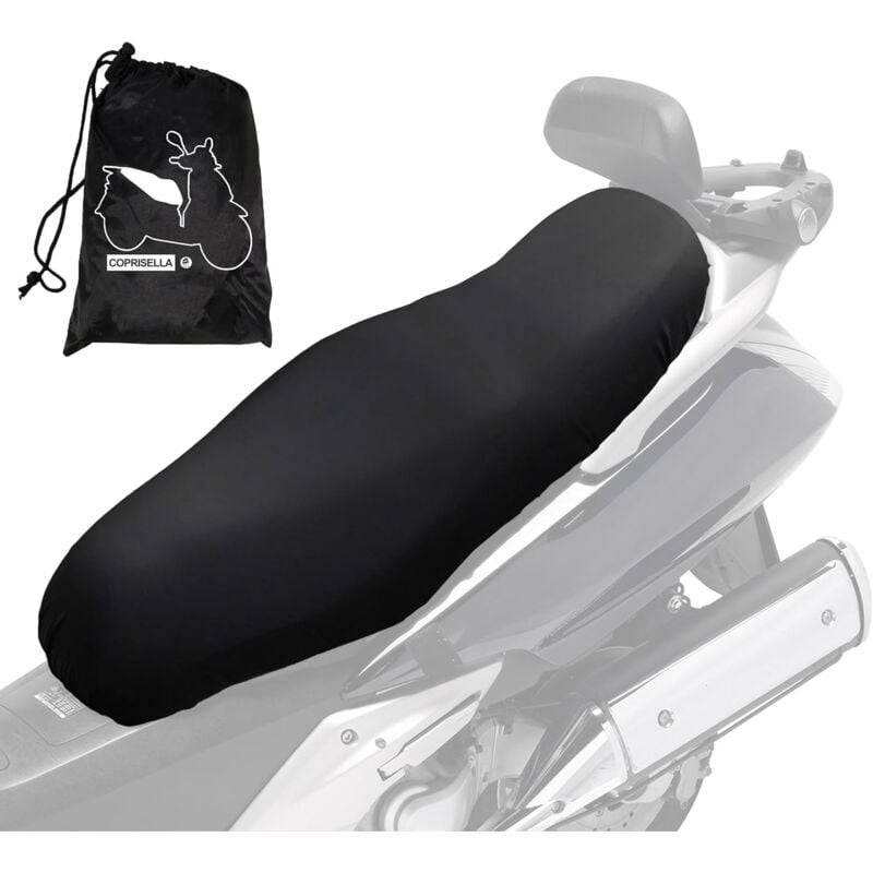 foto del prodotto lupex shop telo sella impermeabile pu similpelle, adattabile per scooter e moto, universale, con borsa, colore nero, dimensioni 115x50cm tg. xxl