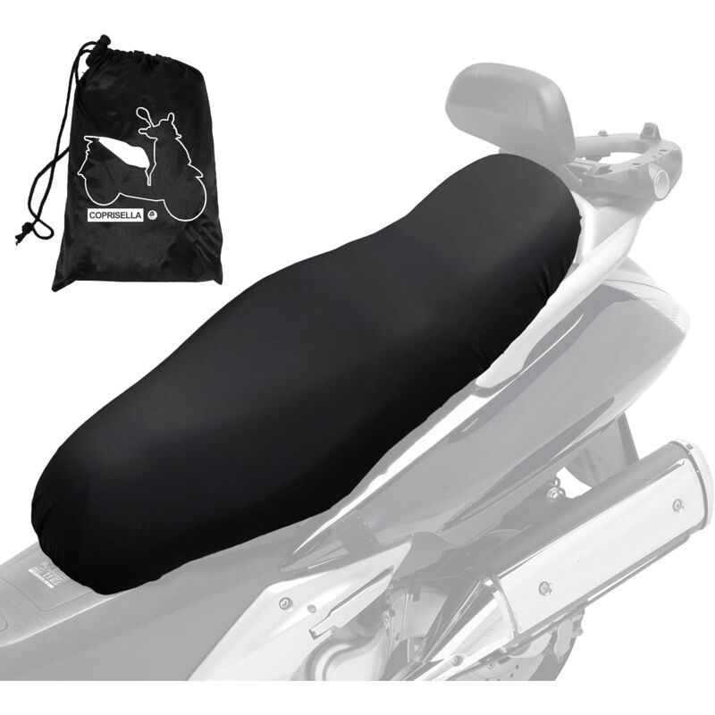 foto del prodotto lupex shop telo sella impermeabile pu similpelle, adattabile per scooter e moto, universale, con borsa, colore nero, dimensioni 95x48cm tg. xl
