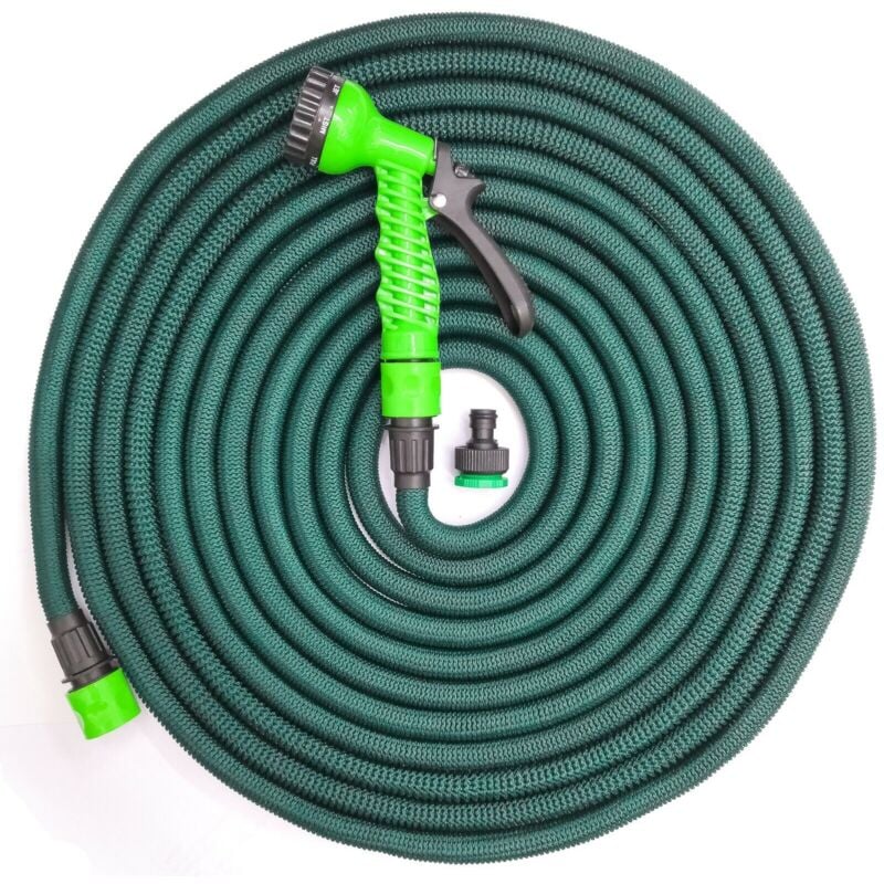 foto del prodotto lupex shop tubo da giardino, 7 funzioni, espandibile telescopico con pistola, ultra resistente in poliestere durable hose, dimensioni da 10mt fino