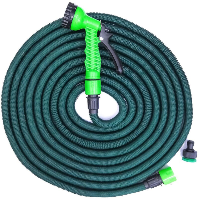 foto del prodotto lupex shop tubo da giardino, 7 funzioni, espandibile telescopico con pistola, ultra resistente in poliestere durable hose, dimensioni da 7,5mt