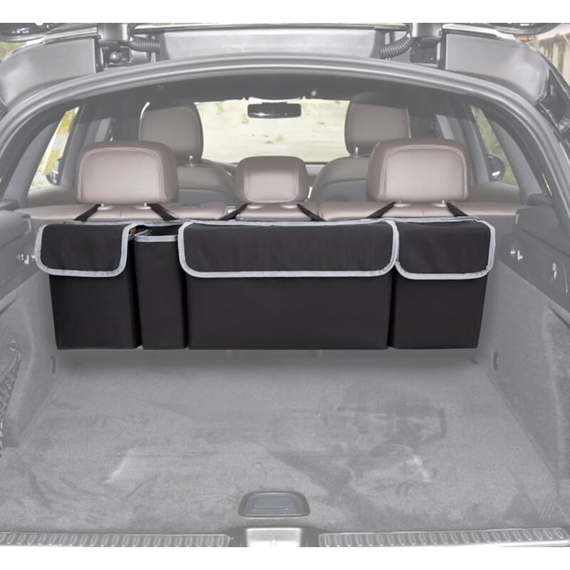 foto del prodotto lupexshop lupex shop borsa organizer bagagliaio auto, 4 tasche contenitori di stoccaggio per sedile posteriore, dimensione 90x26x9cm