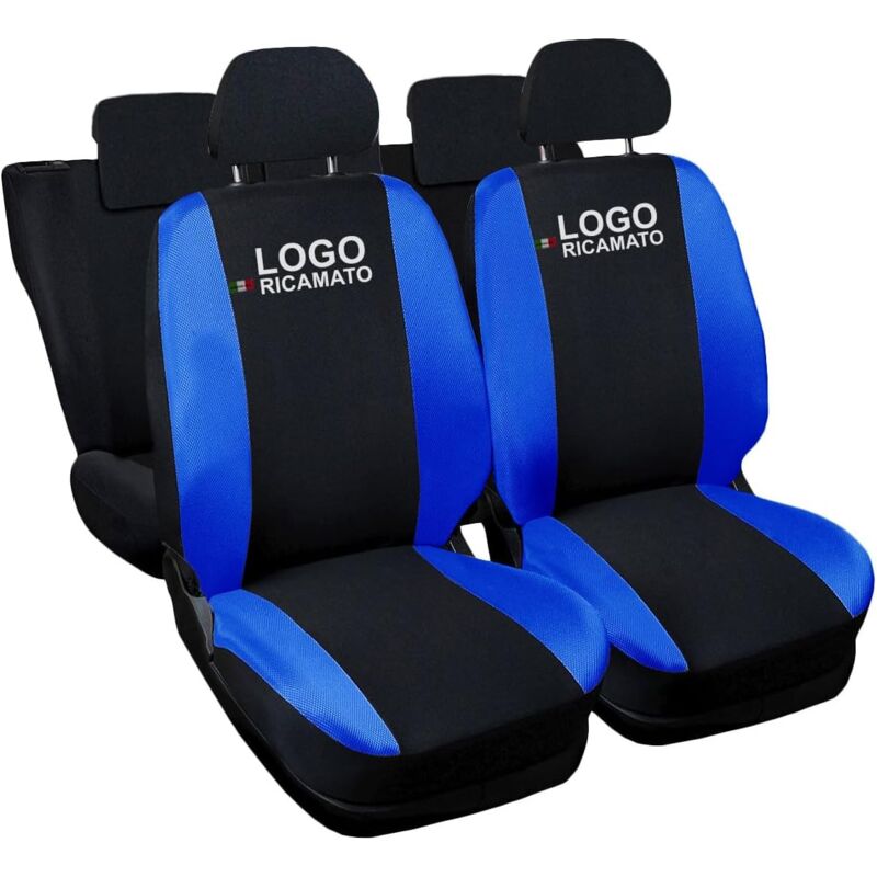 foto del prodotto lupexshop lupex shop coprisedili auto compatibili per clio, made in italy, set anteriori e posteriori, copri poggiatesta incluso, tessuto