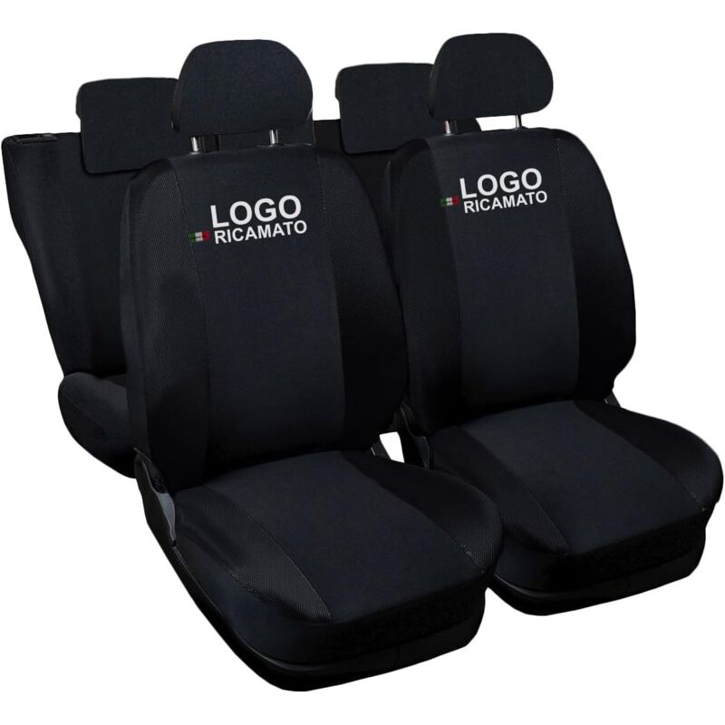 foto del prodotto lupexshop lupex shop coprisedili auto compatibili per clio, made in italy, set anteriori e posteriori, copri poggiatesta incluso, tessuto