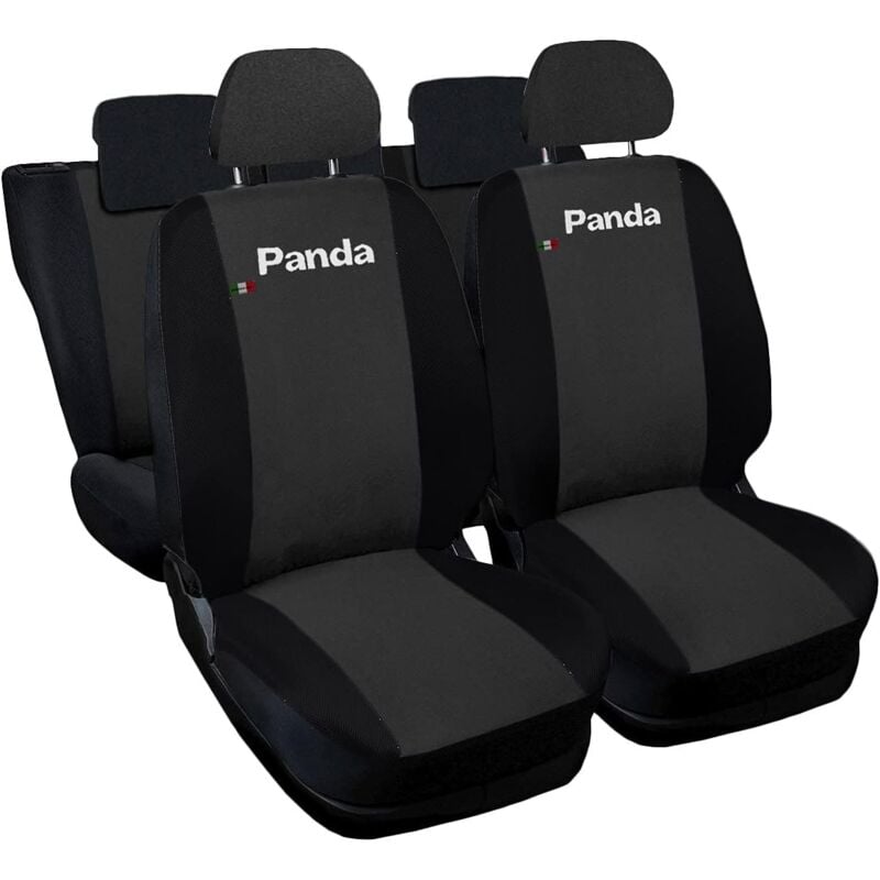 foto del prodotto lupexshop lupex shop coprisedili auto compatibili per panda 2a e 3a serie, made in italy, anteriori, e posteriori 50 50, tessuto poliestere