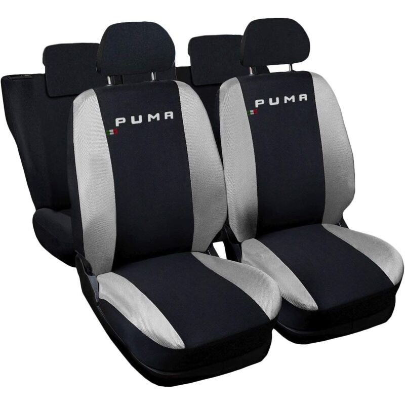 foto del prodotto lupexshop lupex shop coprisedili auto compatibili per puma, made in italy, set di copri sedili anteriori e posteriori con copri poggiatesta