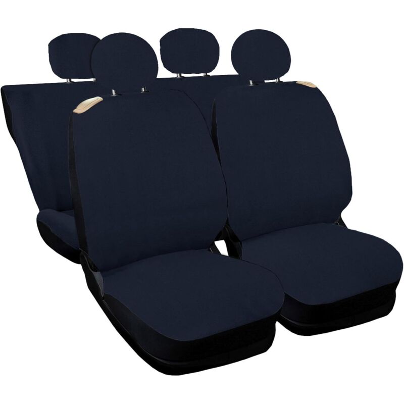 foto del prodotto lupexshop lupex shop coprisedili auto universali, compatibili per 500, anteriori e posteriori 50 50 , no logo, in policotone, blu