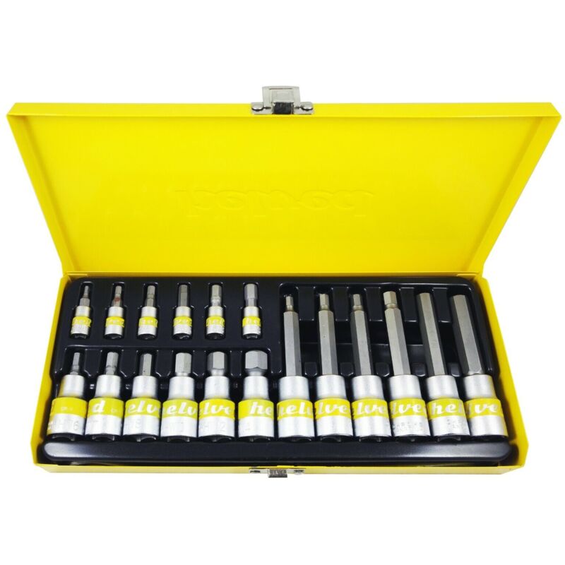 foto del prodotto lupexshop lupex shop kit di bussole esagonali 18pz cromo vanadio helved in acciaio cromo hld10120