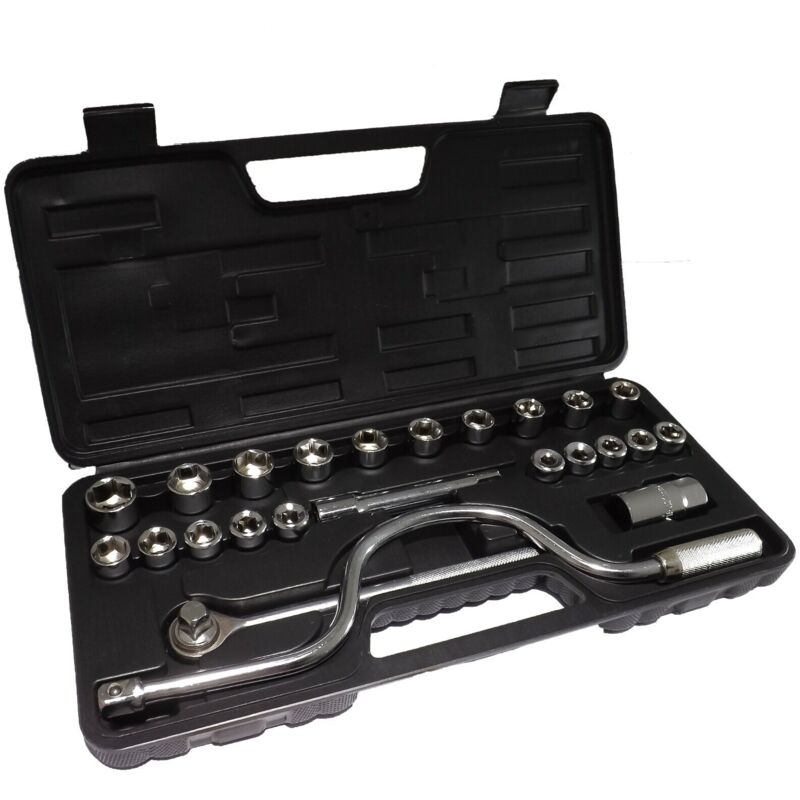 foto del prodotto lupexshop lupex shop kit valigetta chiavi a criccetto bussola in acciaio speciale 25 pezzi 1242b eg10500