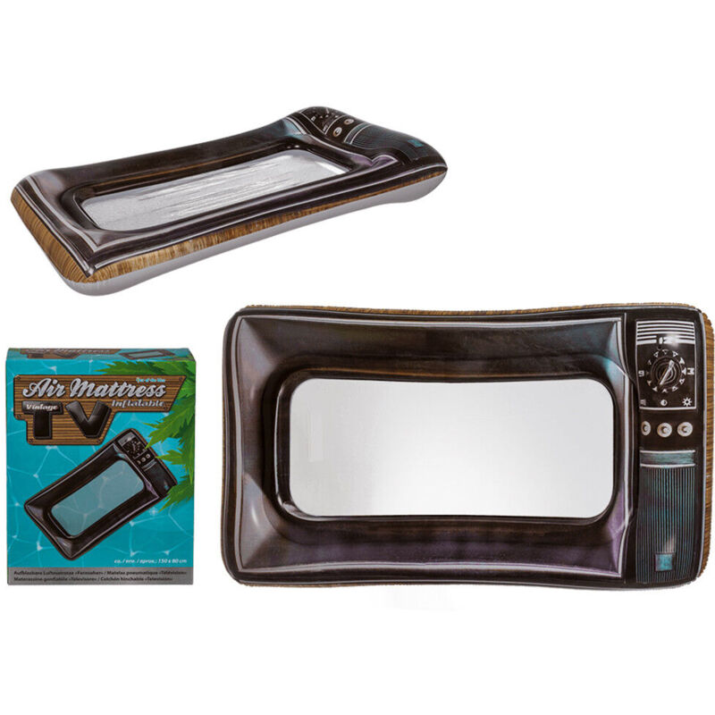 foto del prodotto lupexshop - lupex shop - materassino gonfiabile per mare, piscina, spiaggia, inflatable air mattress, 'vintage tv' dimensioni: 168x80 cm, peso max 70kg