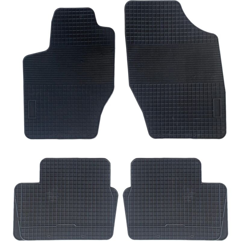 foto del prodotto lupexshop lupex shop set da 4 tappetini in gomma per auto compatibili per 307, adatto a tutte le stagioni, nero, sagomati anteriori e posteriori