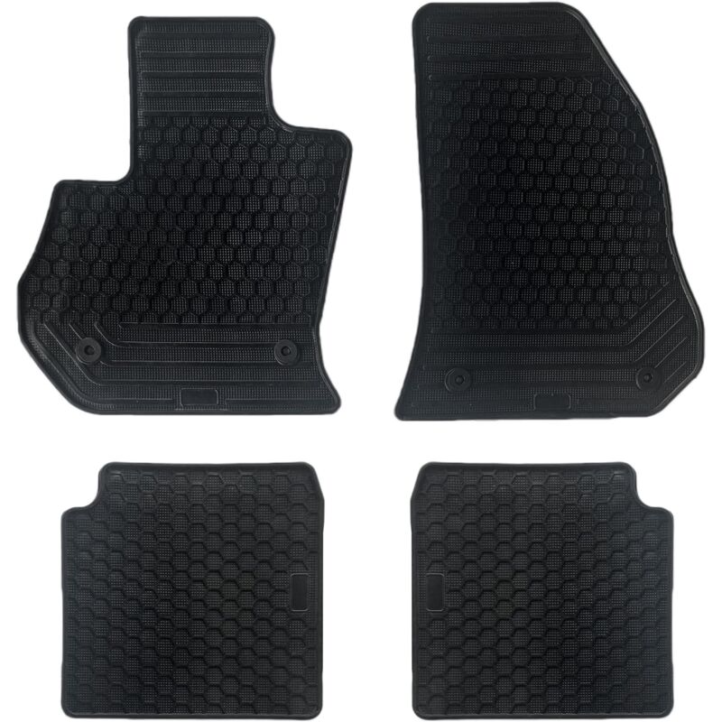 foto del prodotto lupexshop lupex shop set da 4 tappetini in gomma per auto compatibili per 500l, adatto a tutte le stagioni, nero, sagomati anteriori e posteriori