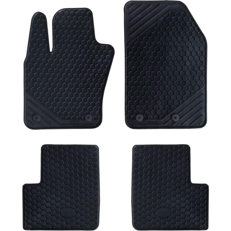 foto del prodotto lupexshop lupex shop set da 4 tappetini in gomma per auto compatibili per 500x, adatto a tutte le stagioni, nero, sagomati anteriori e posteriori