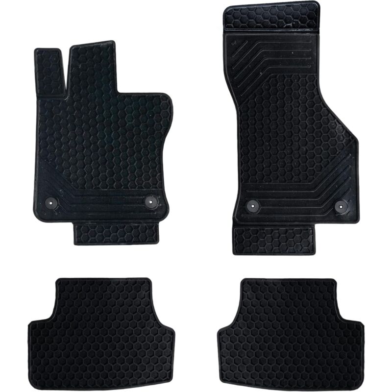 foto del prodotto lupexshop lupex shop set da 4 tappetini in gomma per auto compatibili per golf 7, adatto a tutte le stagioni, nero, sagomati anteriori e