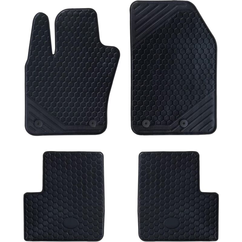 foto del prodotto lupexshop lupex shop set da 4 tappetini in gomma per auto compatibili per renegade, adatto a tutte le stagioni, nero, sagomati anteriori e