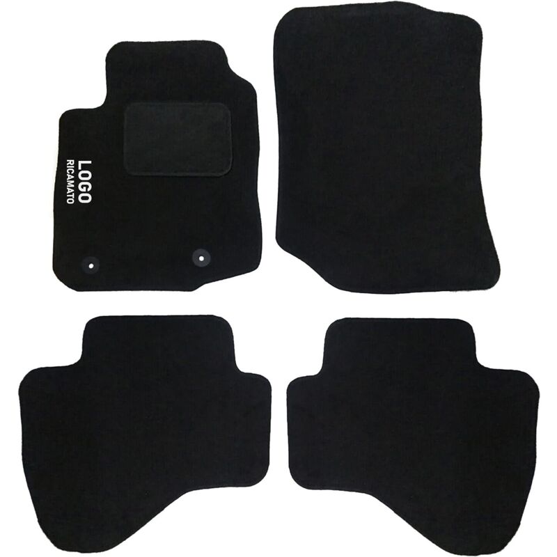 foto del prodotto lupexshop lupex shop tappetini auto compatibili per 107 dal 2014 con 2 clip di fissaggio, in moquette nera, anteriori e posteriori