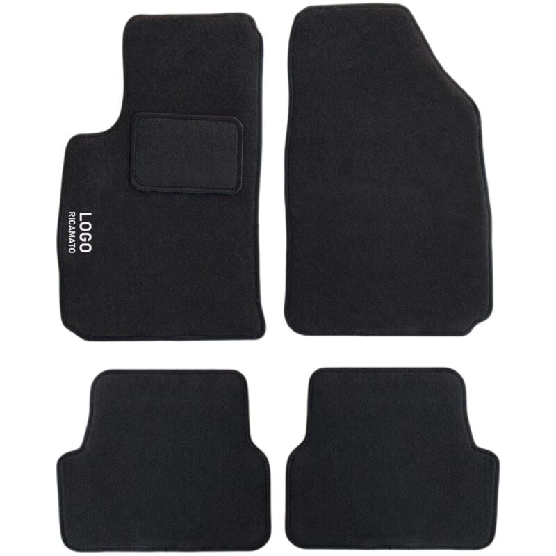 foto del prodotto lupexshop lupex shop tappetini auto compatibili per aveo, in moquette nera, anteriori e posteriori