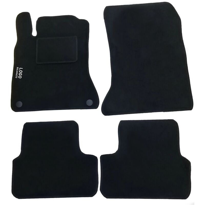 foto del prodotto lupexshop lupex shop tappetini auto compatibili per classe a 2013 con 2 clip di fissaggio, in moquette nera, anteriori e posteriori