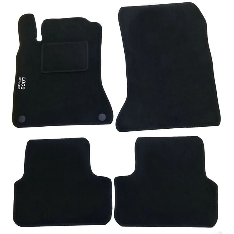 foto del prodotto lupexshop lupex shop tappetini auto compatibili per classe b 2013 con 2 clip di fissaggio, in moquette nera, anteriori e posteriori