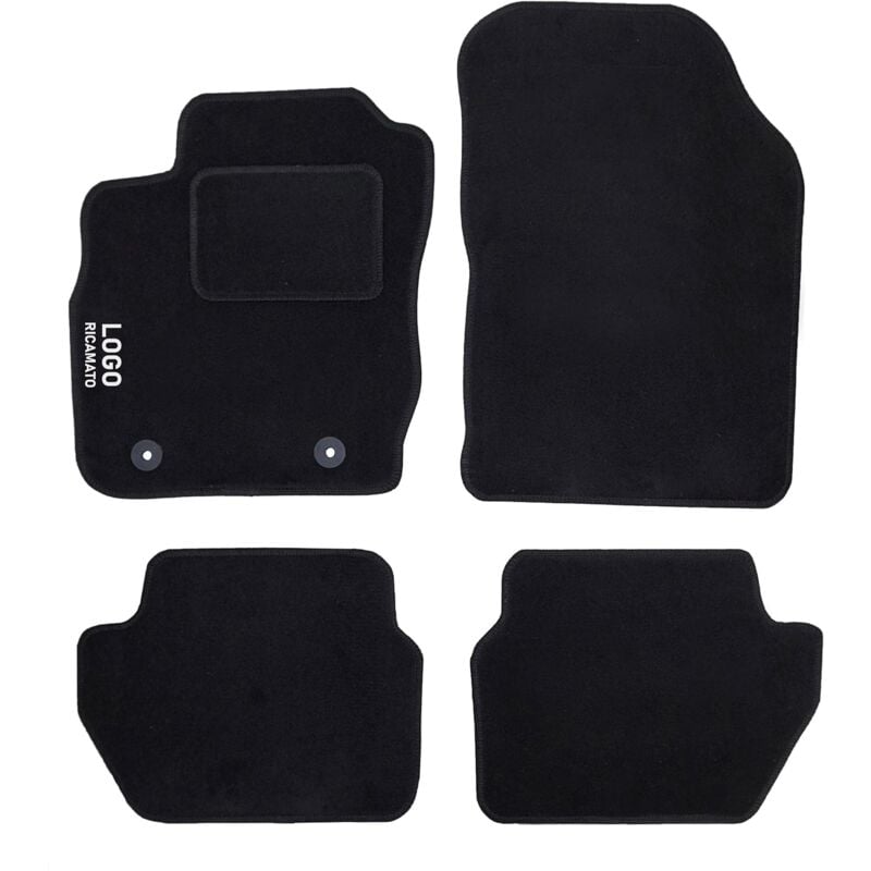 immagine 0 del prodotto lupexshop lupex shop tappetini auto compatibili per ecosport, con 2 clip di fissaggio, in moquette nera, anteriori e posteriori