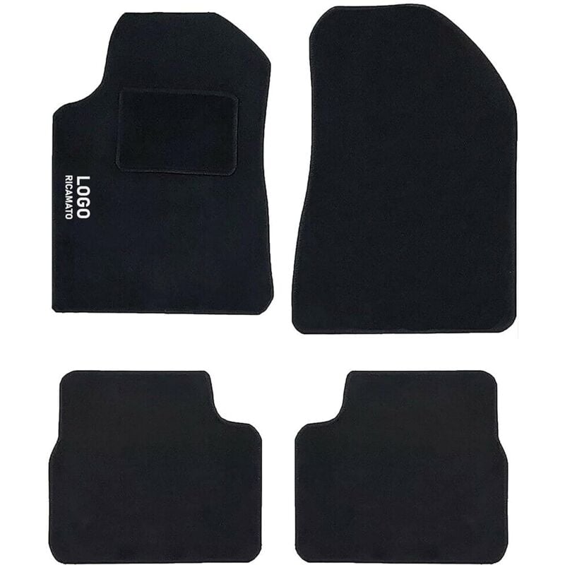 foto del prodotto lupexshop lupex shop tappetini auto compatibili per giulietta del 2008, in moquette nera, anteriori e posteriori