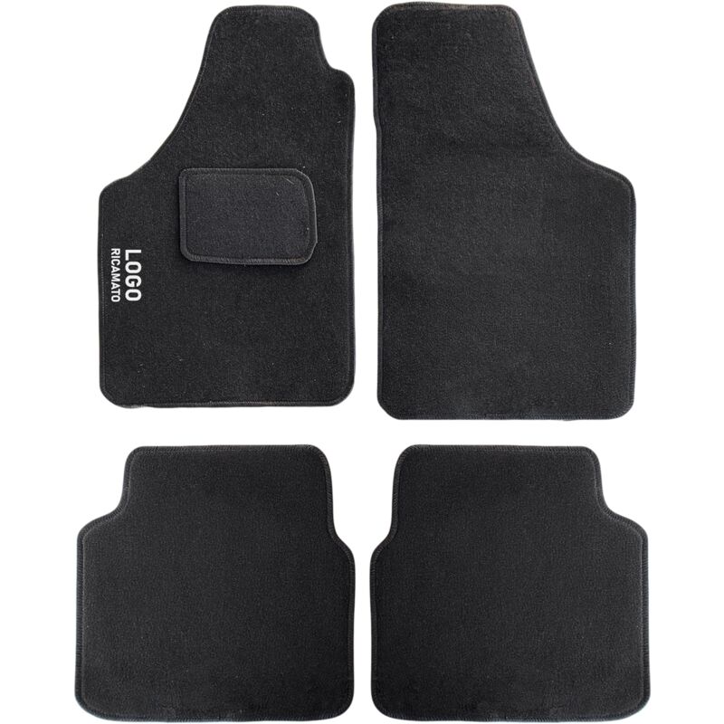 foto del prodotto lupexshop lupex shop tappetini auto compatibili per idea, in moquette nera, anteriori e posteriori