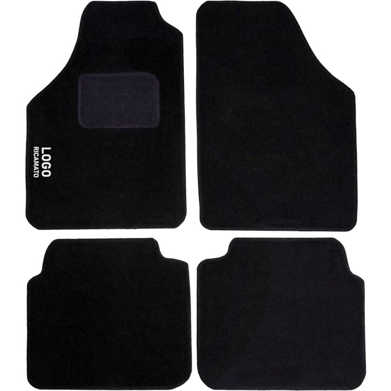foto del prodotto lupexshop lupex shop tappetini auto compatibili per musa , in moquette nera, anteriori e posteriori