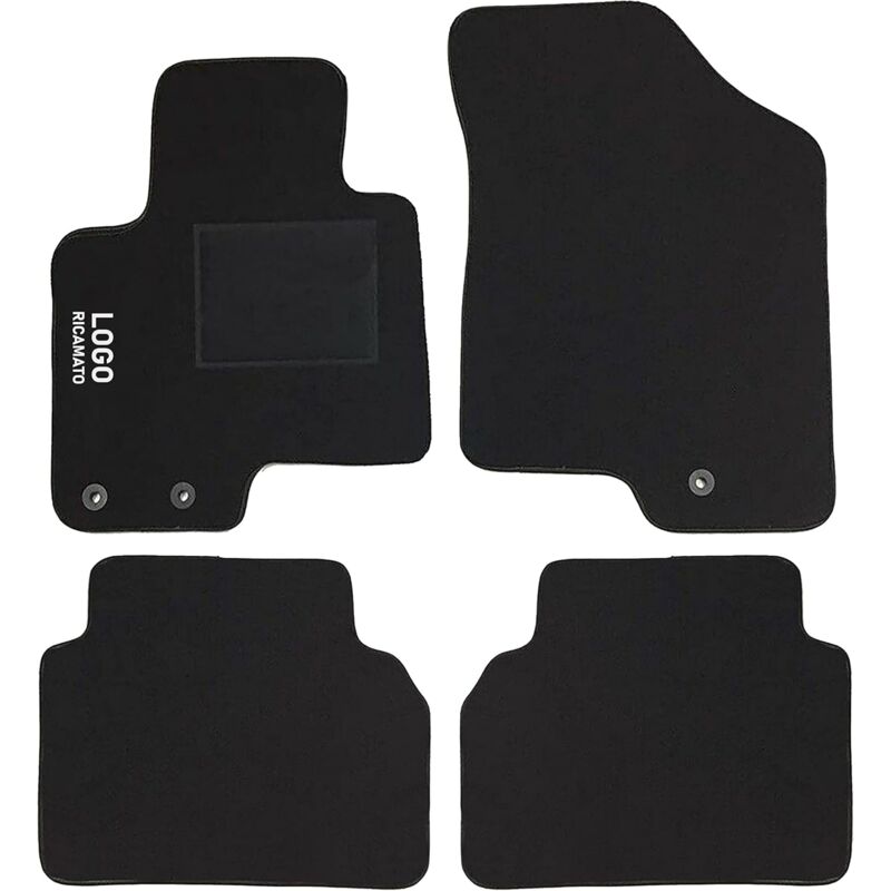 foto del prodotto lupexshop lupex shop tappetini auto compatibili per sportage, con 3 clip di fissaggio, in moquette nera, anteriori e posteriori
