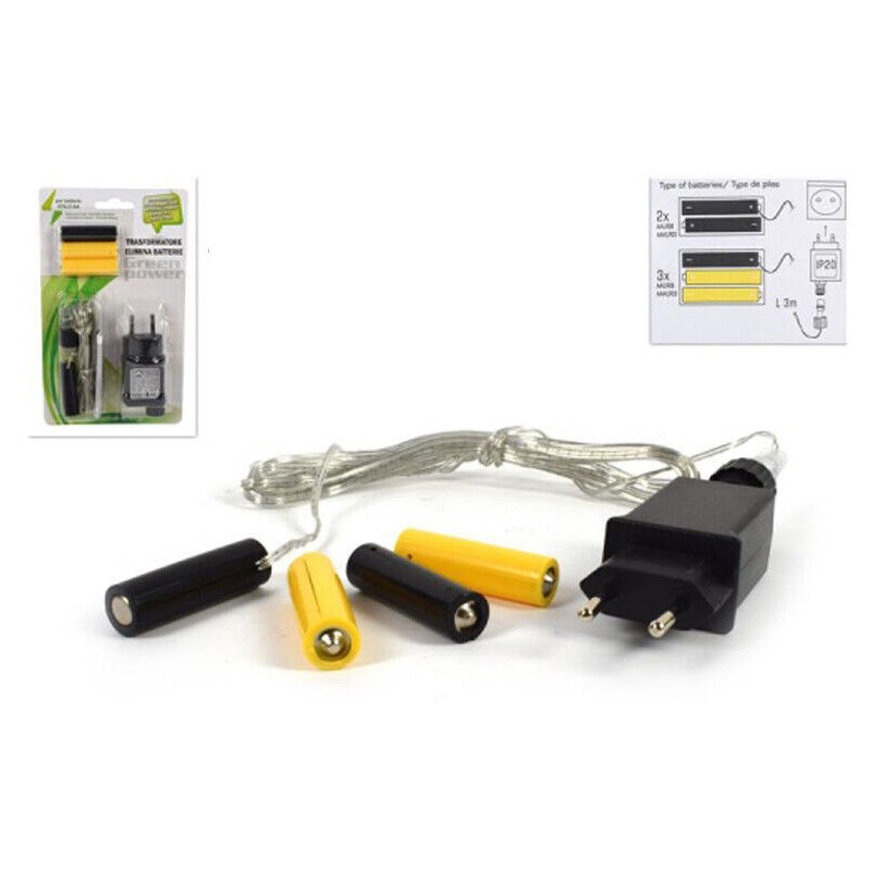 foto del prodotto lupexshop lupex shop trasformatore adatto a tutti i prodotti che funzionano a batteria, lunghezza cavo 3m 220 240v per pile stilo