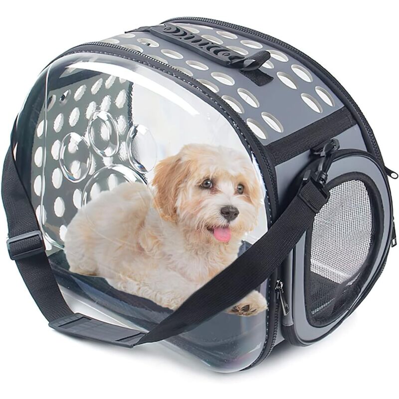 foto del prodotto lupexshop lupex shop trasportino per animali trasparente, zaino da viaggio a bolle, dimensioni 37x20x22cm