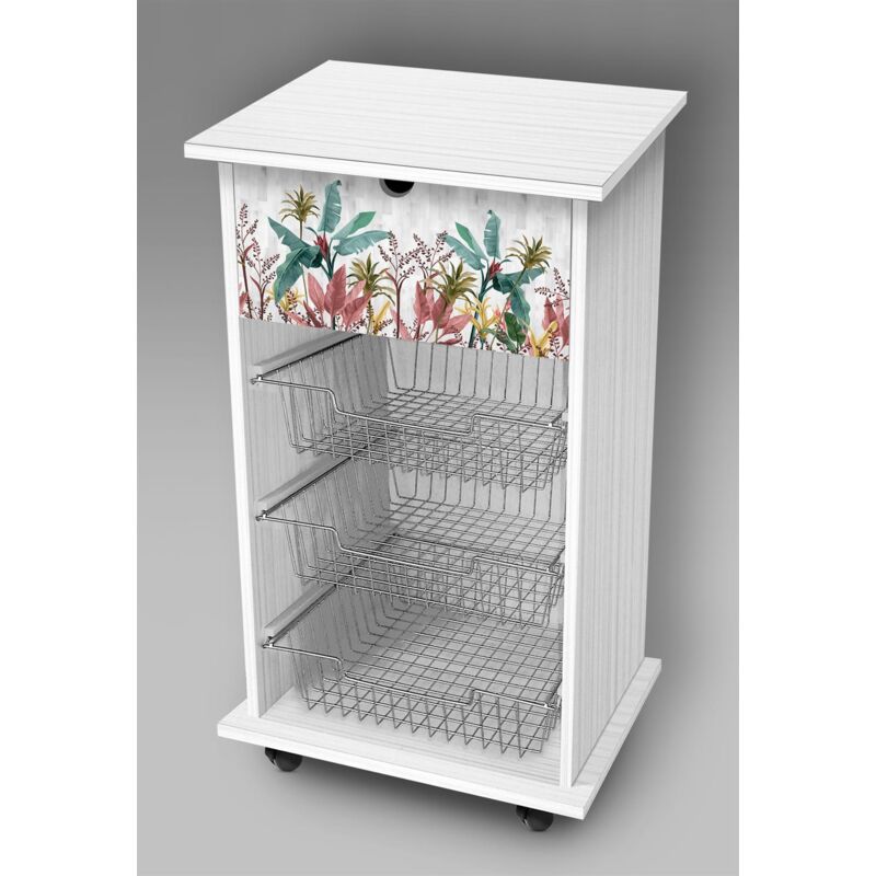 foto del prodotto lupia carrello porta frutta banano 40x45x85 cm in colore bianco