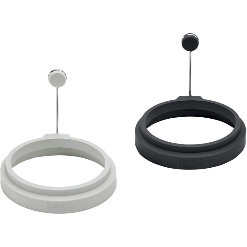 foto del prodotto lurch 70271 set di 2 stampi per uova rotondi, 100 senza bpa, in silicone platinico, colore grigio chiaro