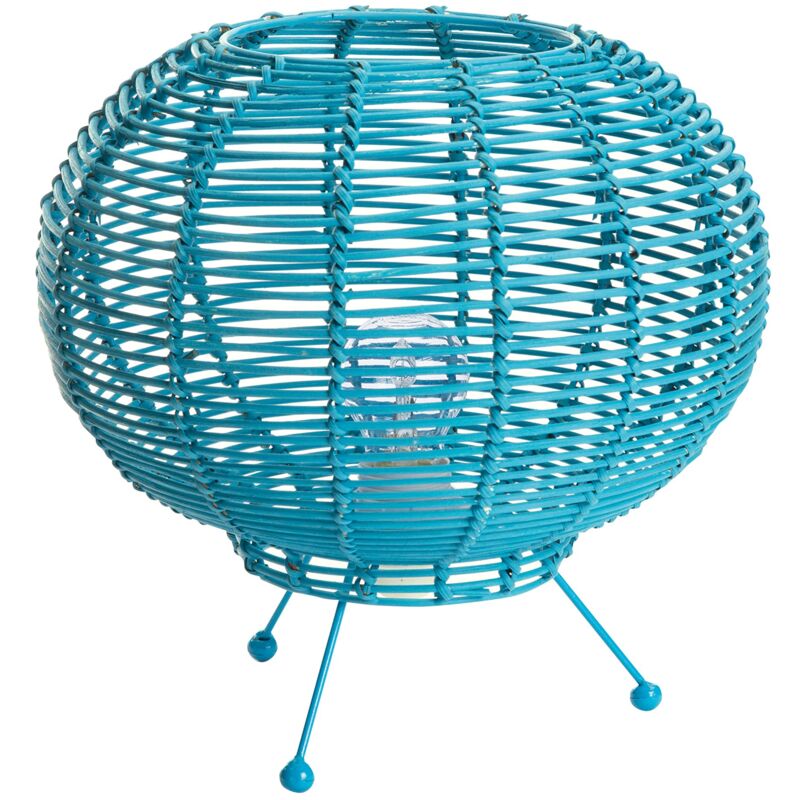 foto del prodotto lussiol 233744 poster, lampada decorativa, rattan blu turchese, 30 x h 26 cm